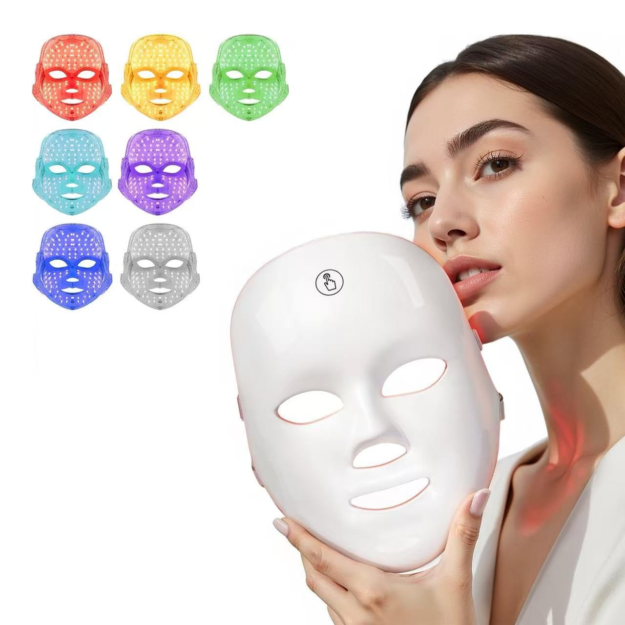 LED Light Therapy Face Mask — 7 Colors for Anti-Aging, Acne & Glowing Skin at Home