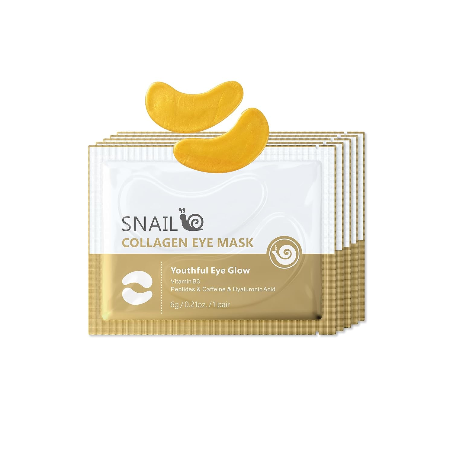 Snail Collagen Under-Eye Patches — Hydrating Masks for Dark Circles & Puffiness